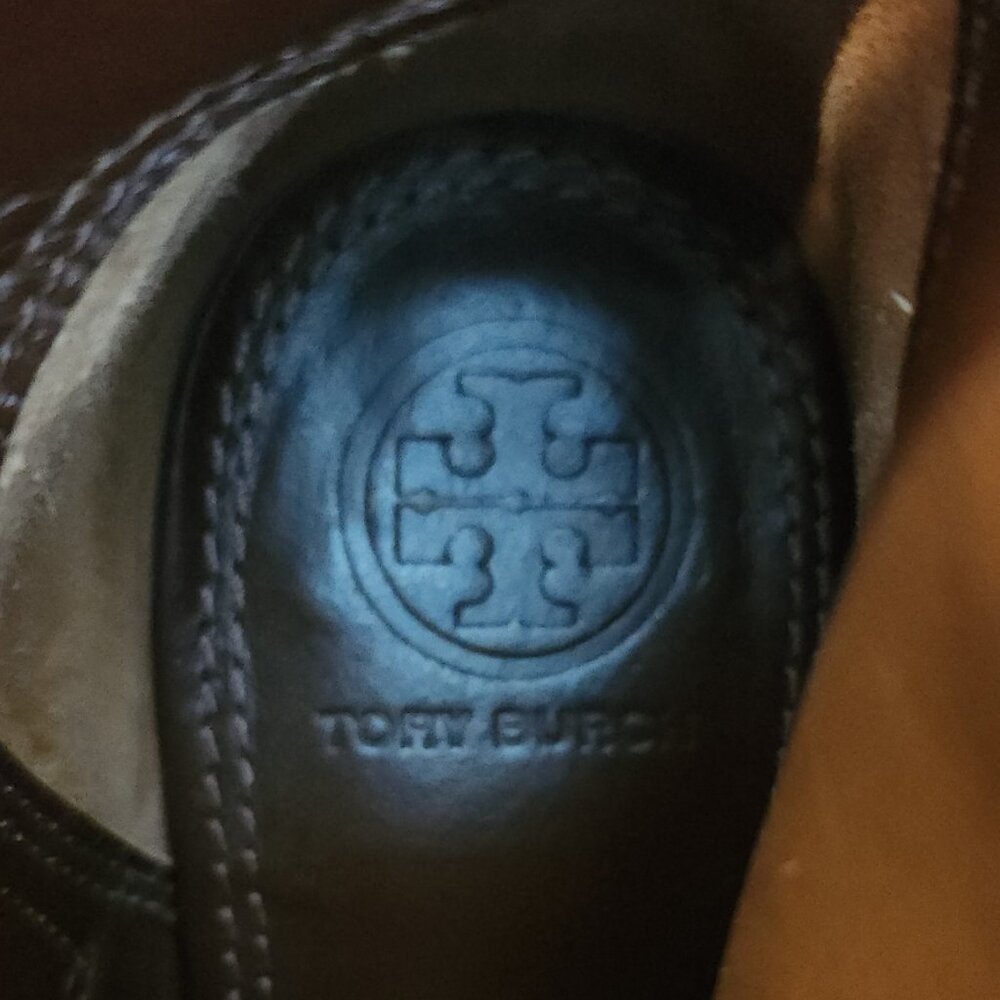 Tory Burch Sofia Lug Sole Leather Mid-Heel Booties - Women's Size 6 - Picture 9 of 10